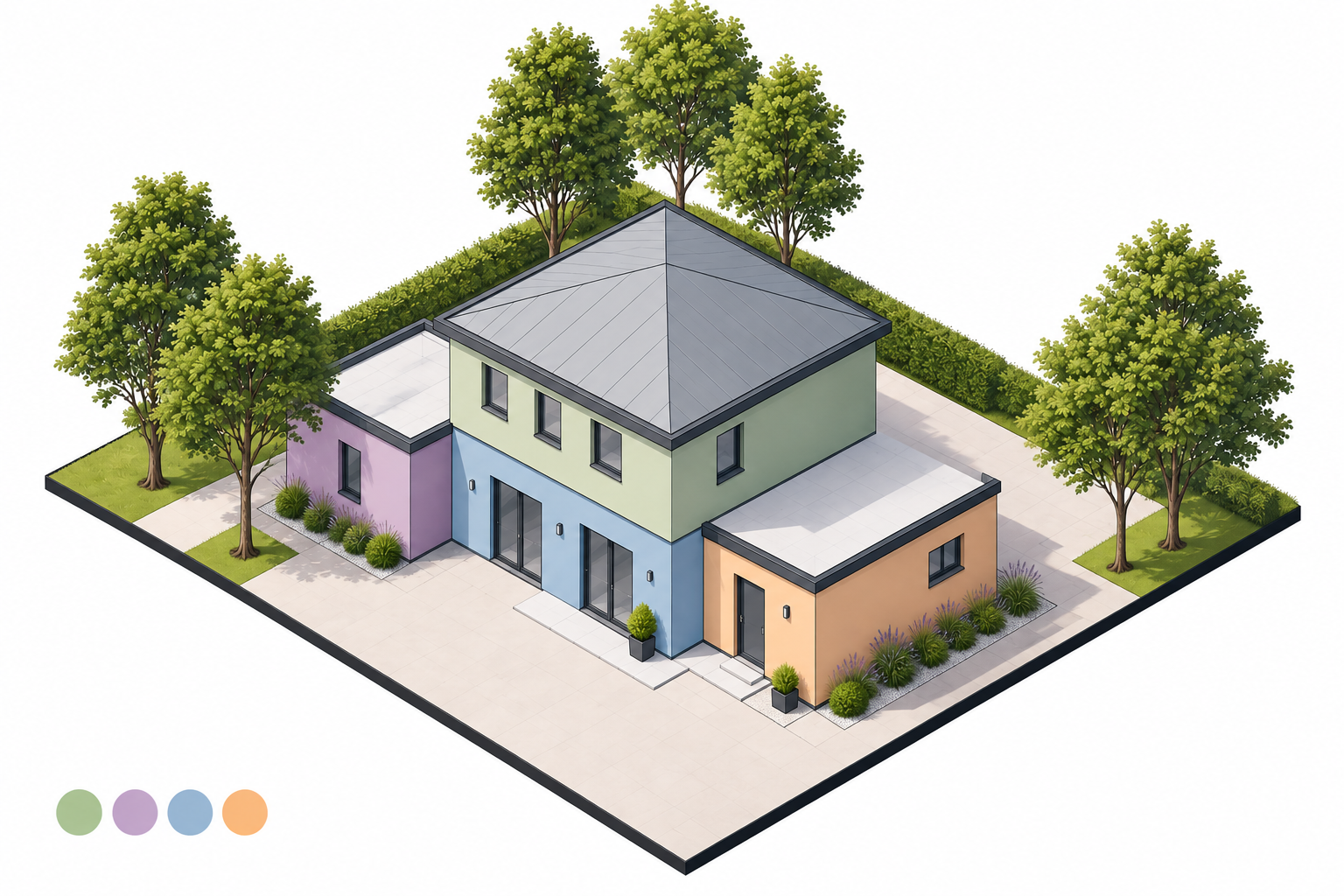 Pièce à vivre et modules 1, 2 et 3