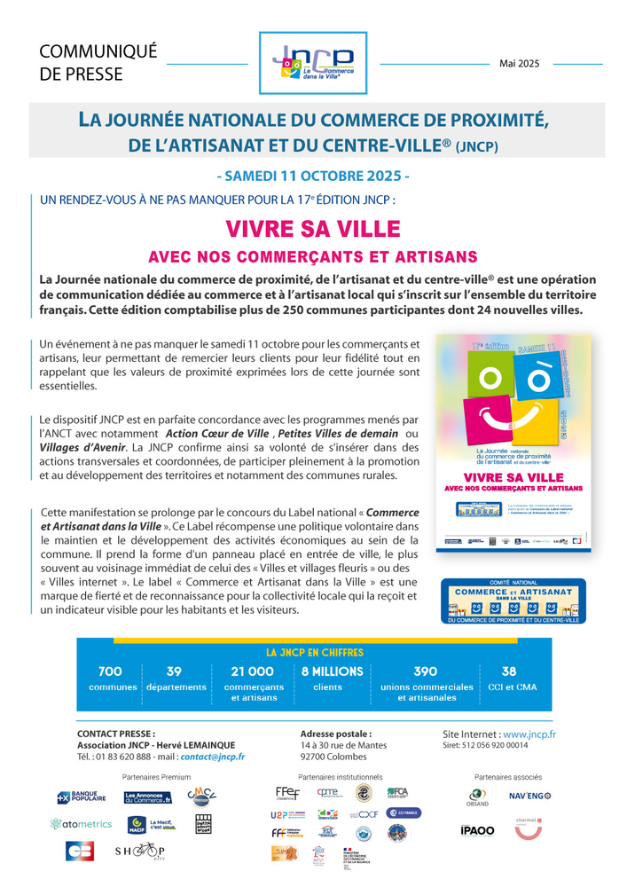 Communiqué de presse mai 2025