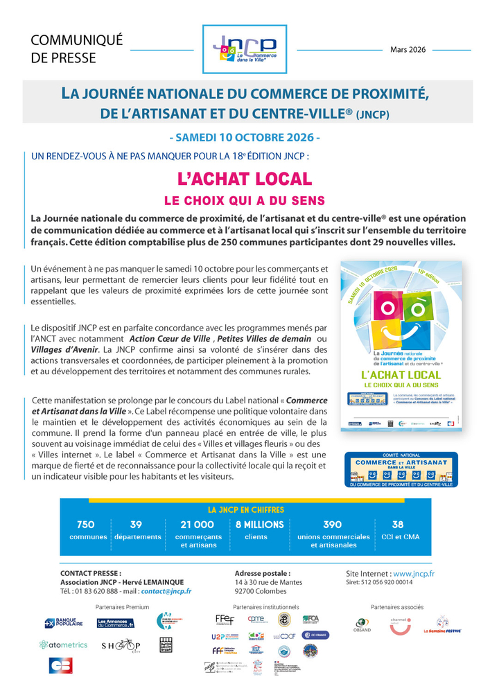 Communiqué de presse mars 2026