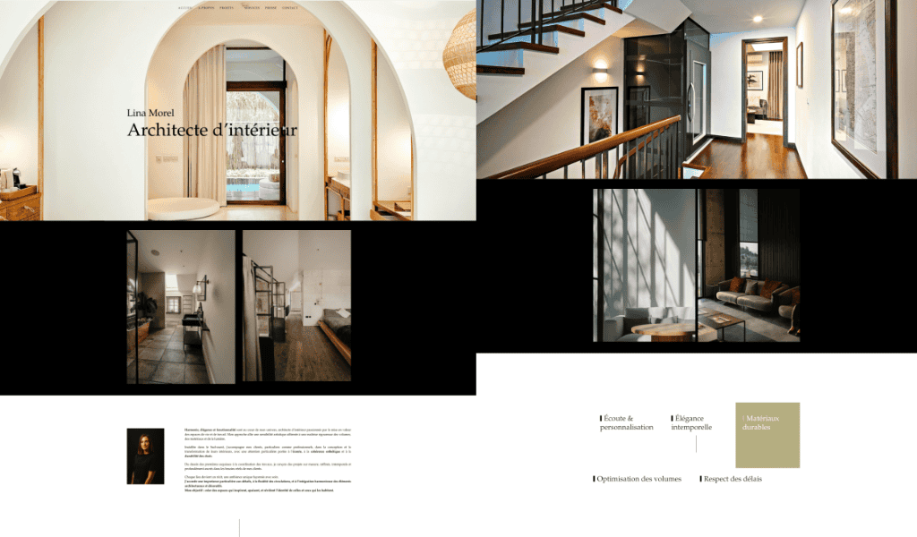 maquette site architecte - Visuelcrea
