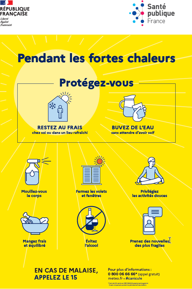 Protégez-vous pendant les fortes chaleurs