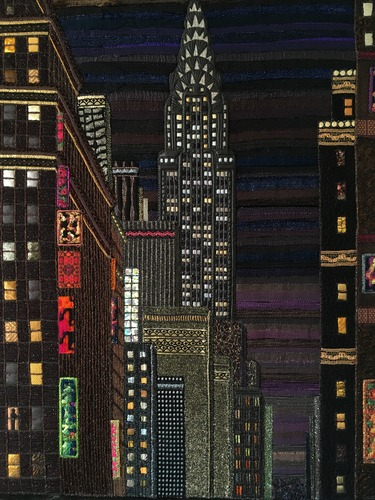 Perspective sur le Chrysler Building de nuit