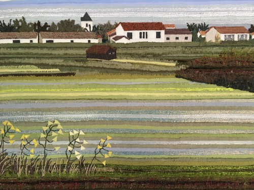 Marais au printemps dans l'île de Ré