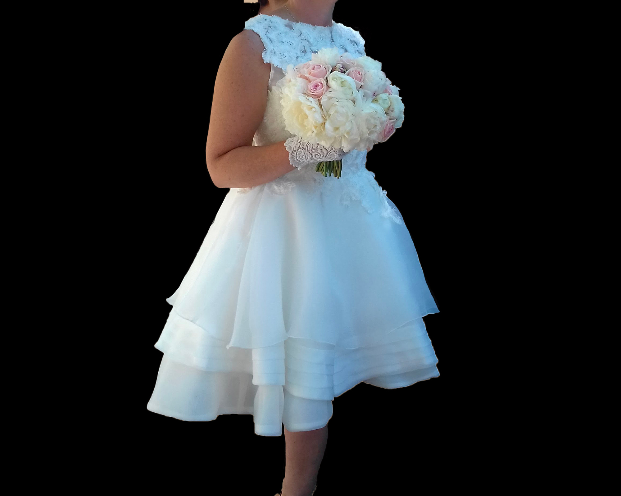 Retouche sur Robe de Mariée Diminution de la hauteur de jupe et du tour de taille 