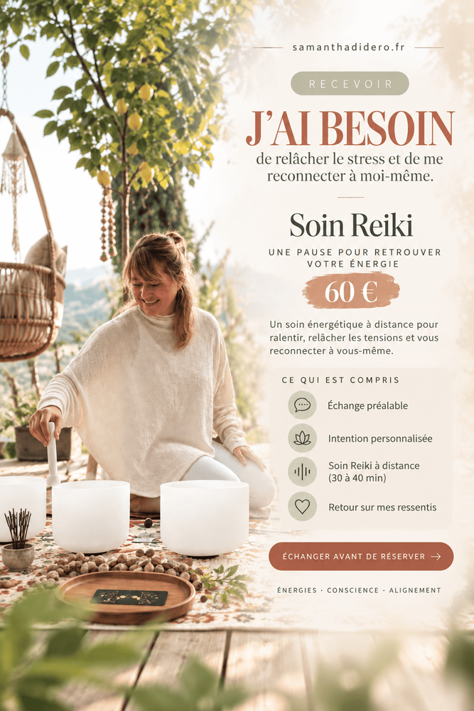 Soin Reiki à distance - Samantha Didero