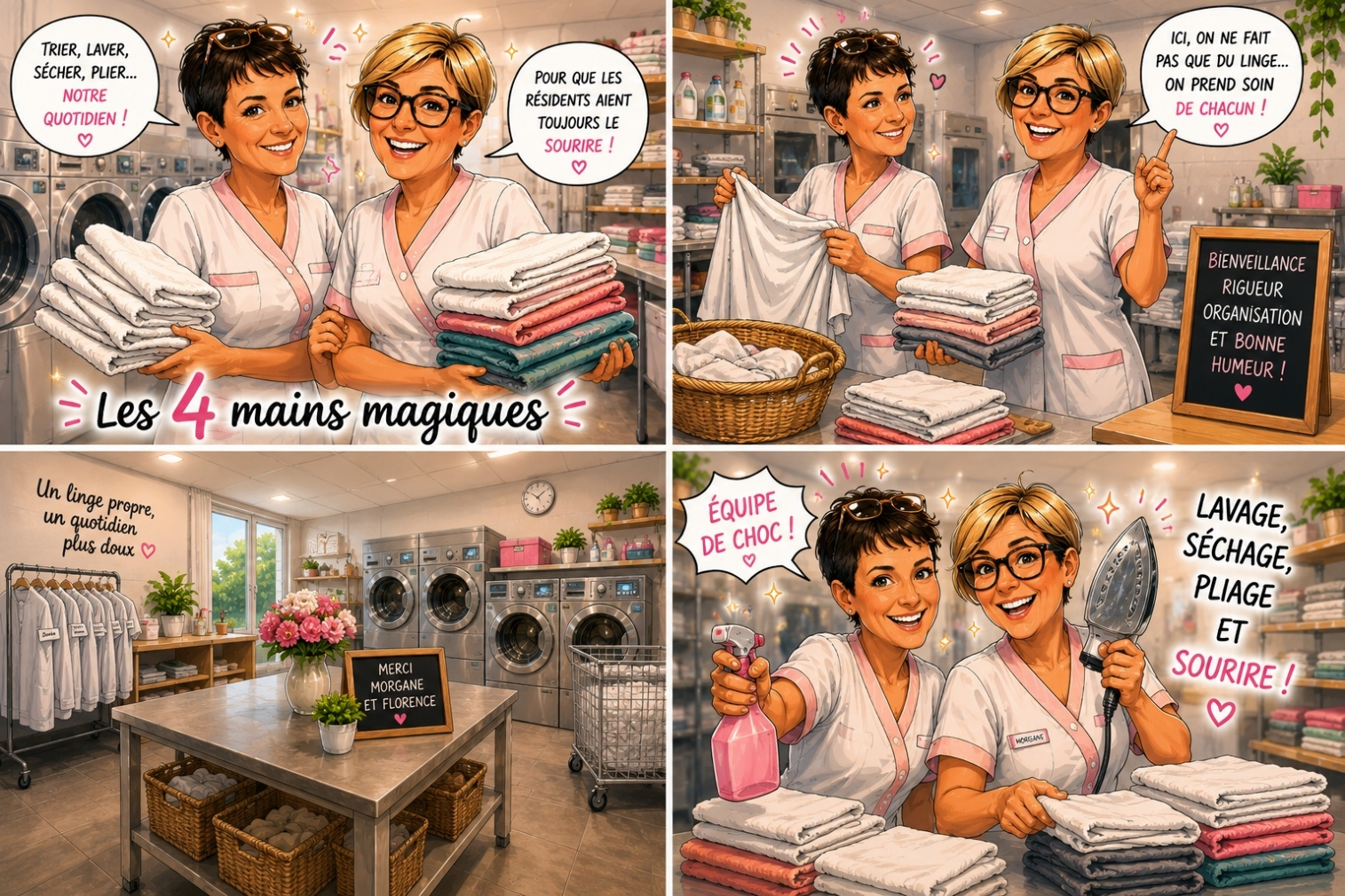 Deux lingères de choc à l'EHPAD Aliénor d'Aquitaine