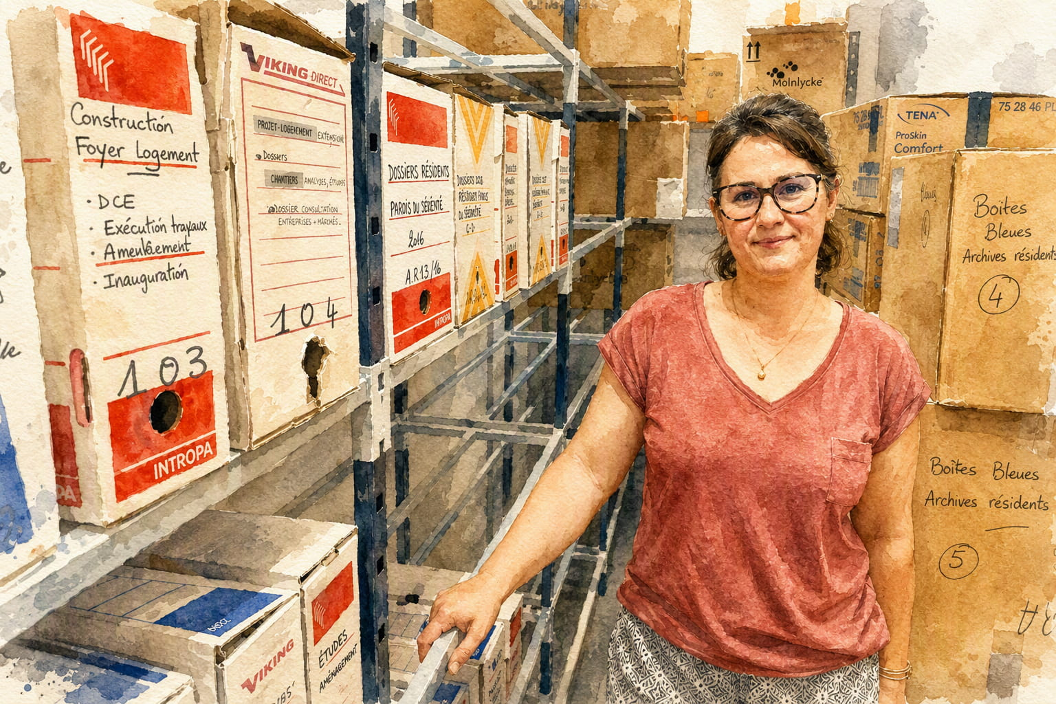 Mme Boisselet, archiviste itinérante du CDG79