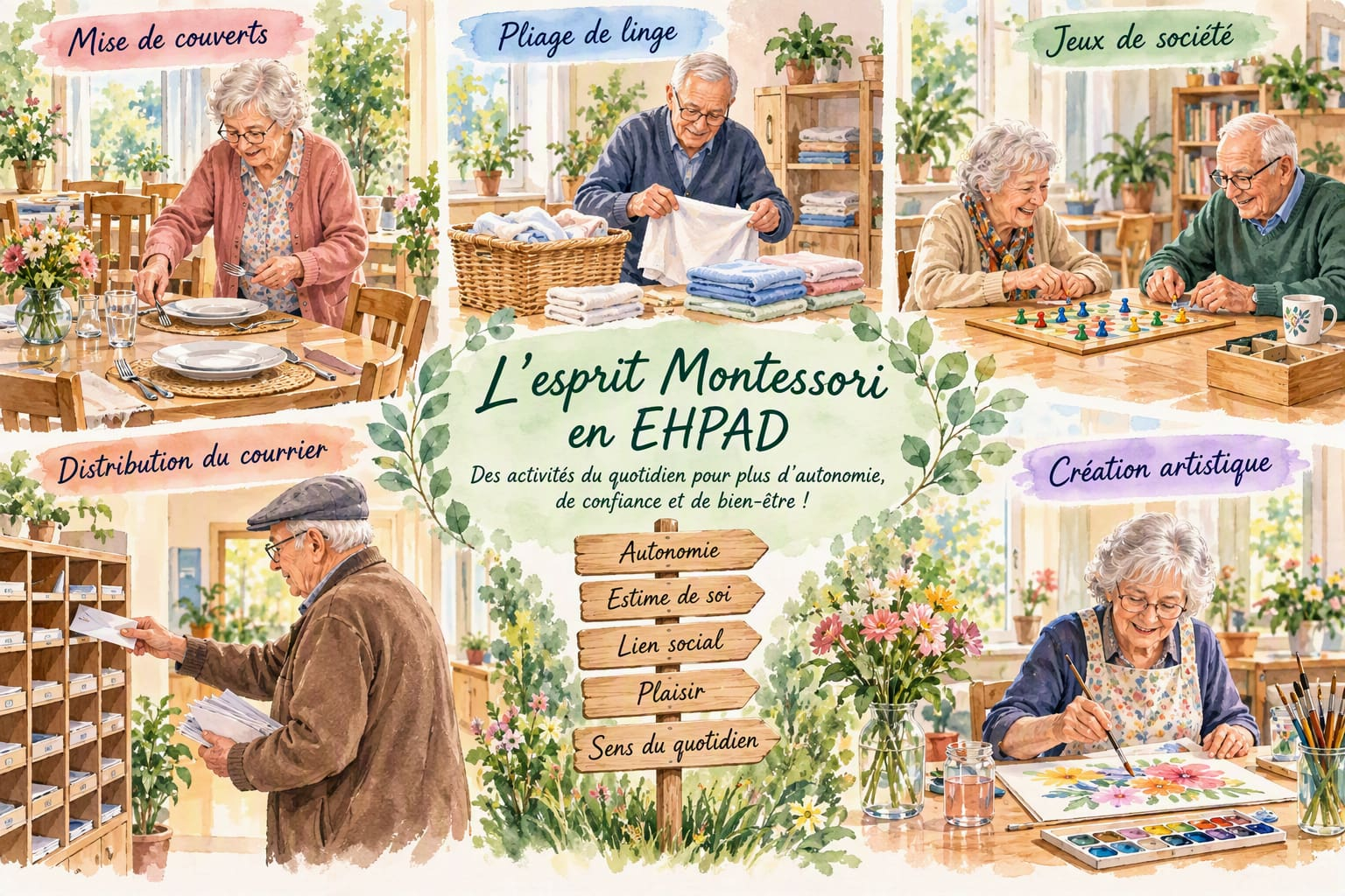 L'esprit Montessori en EHPAD