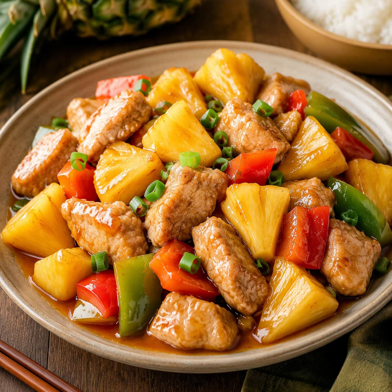 Sauté de porc à l'ananas