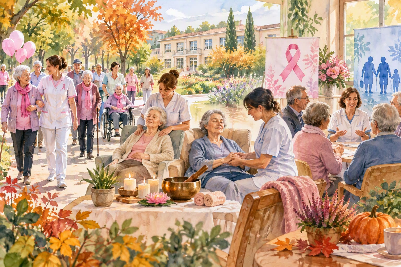 Octobre rose & semaine bleue 2026 à l'EHPAD Aliénor d'Aquitaine